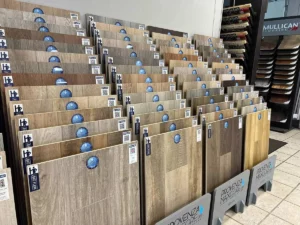 Product samples at Showroom | Derailed Commodity Flooring & Furniture
